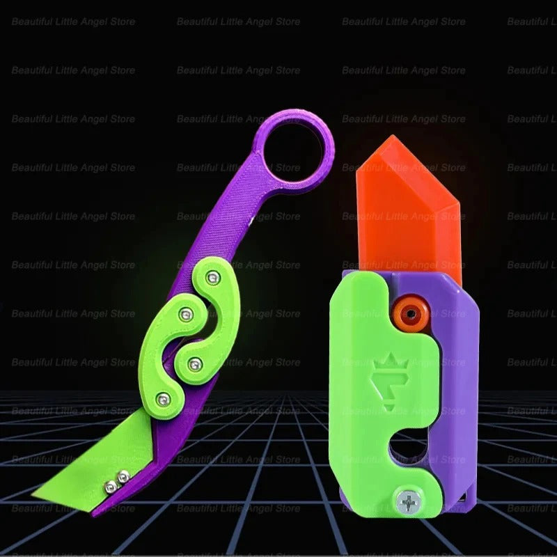 3D Printed Gravity Claw Knife Toy – Stress Relief Fidget Toy