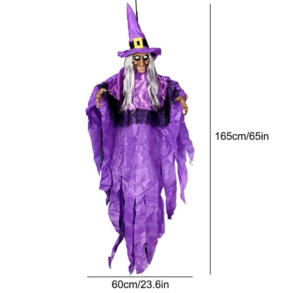 Halloween Hanging Decoration with Light-Up Eyes – Outdoor Yard Haunted House Party Prop