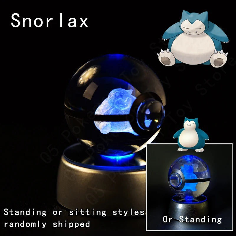 Pokémon 3D Crystal Ball Night Light with Colour-Changing LED Base