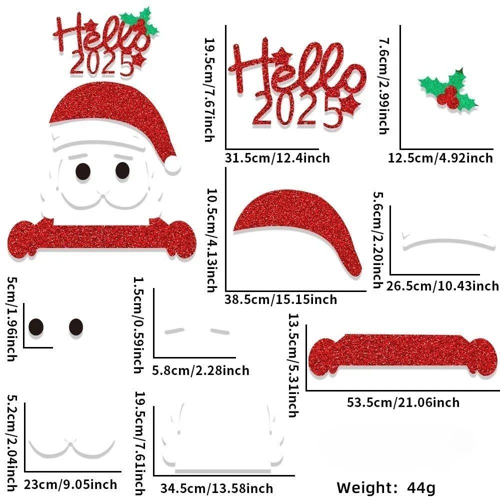 Christmas Door & Window Stickers – Festive Wall Decals for Holiday Home Decoration