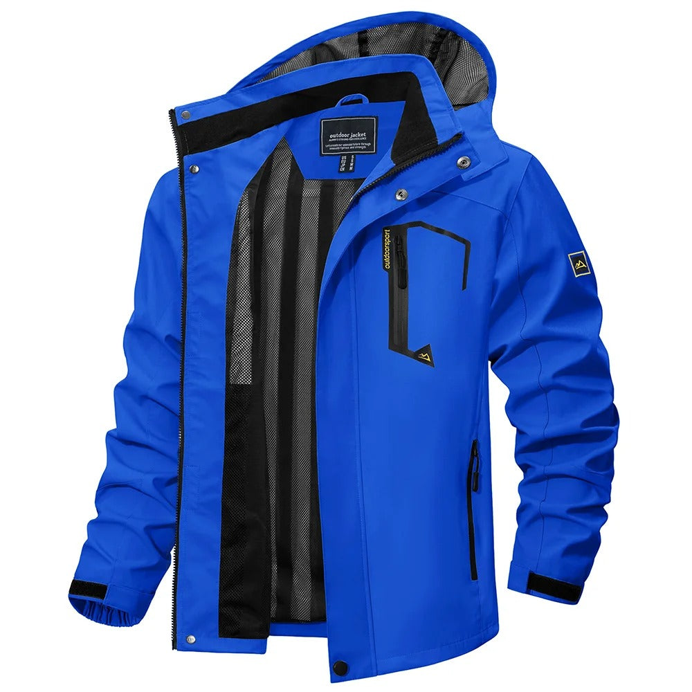 Men’s Waterproof Rain Jacket – Mesh Lined Lightweight Windproof Outdoor Coat