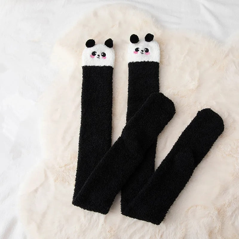 Women & Girls Knee Length Coral Fleece Warm Socks
