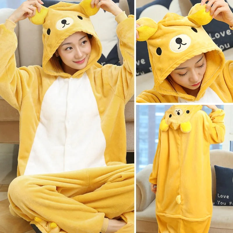 Rainbow Unicorn Kigurumi Onesie – Adorable Hooded Animal Pyjama Costume for Adults & Kids