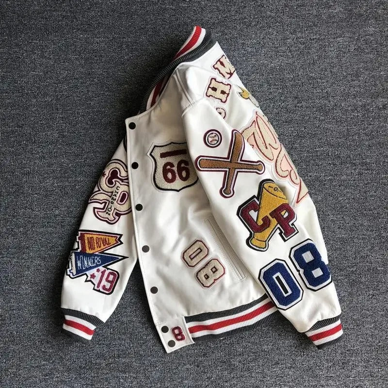 Men's Cropped Baseball Jacket – Streetwear Style