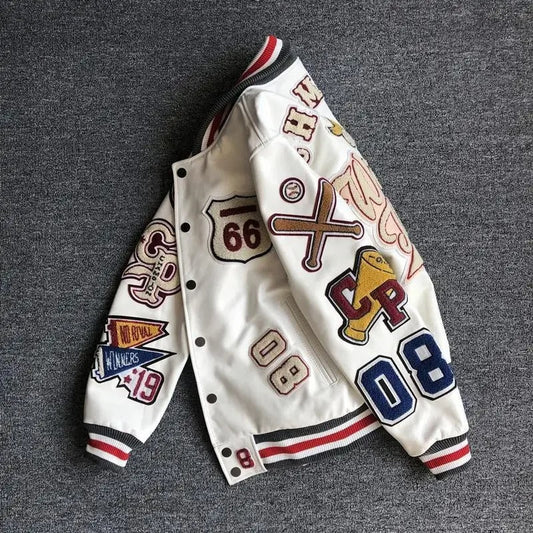 Men's Cropped Baseball Jacket – Streetwear Style