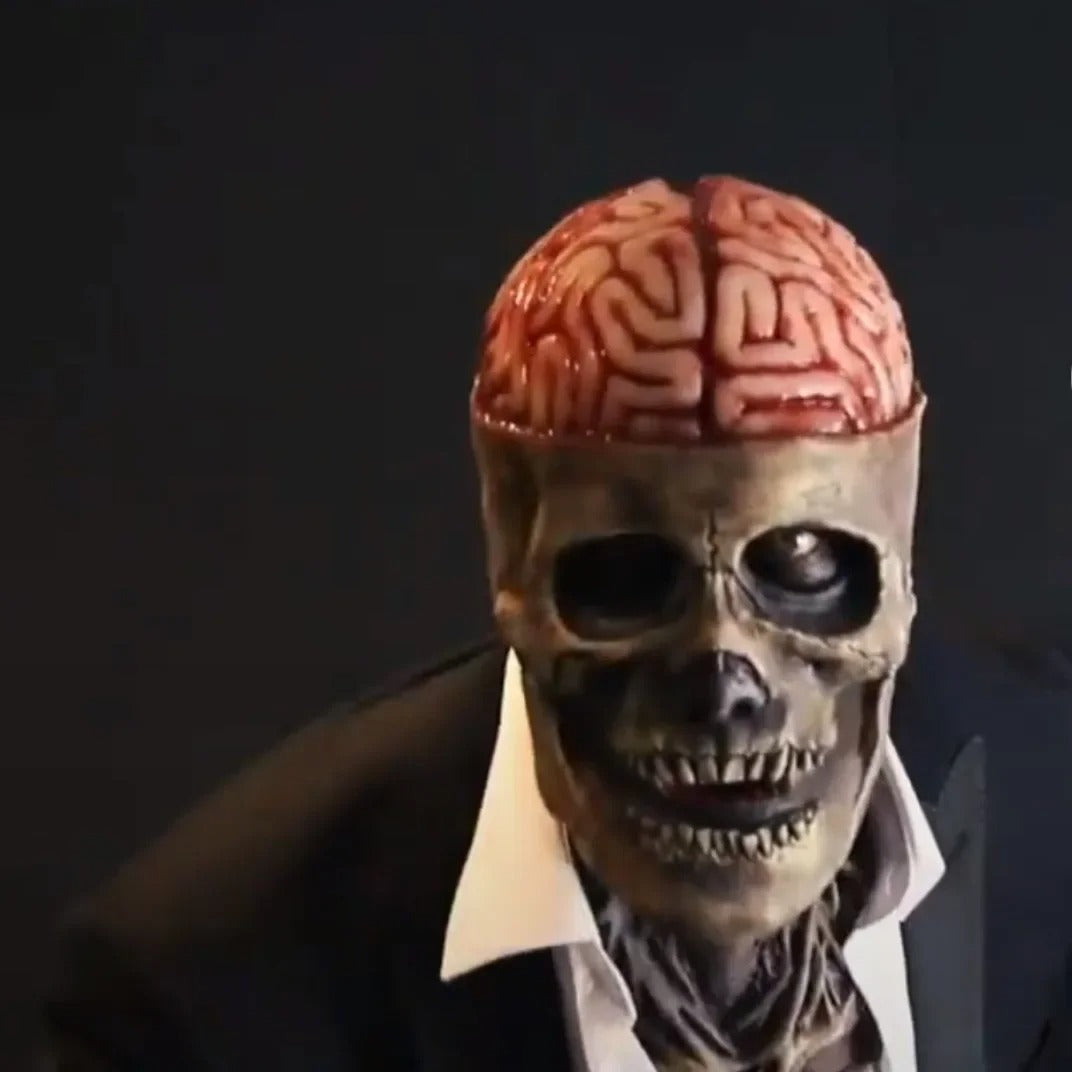 Skull Mask Halloween - Movable Jaw Full Head Skeleton Costume Mask