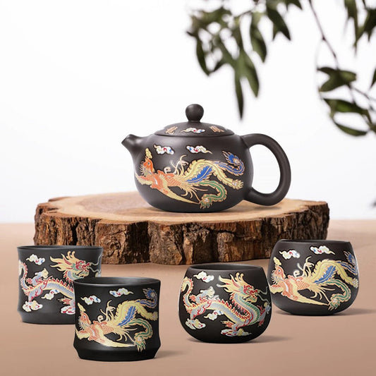Dragons Colour-Changing Teapot – Magical Heat Sensitive Tea Set