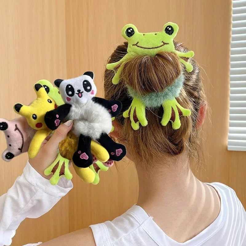 Frog Plush Hair Circle | Cute Scrunchie Wristband Toy for Girls