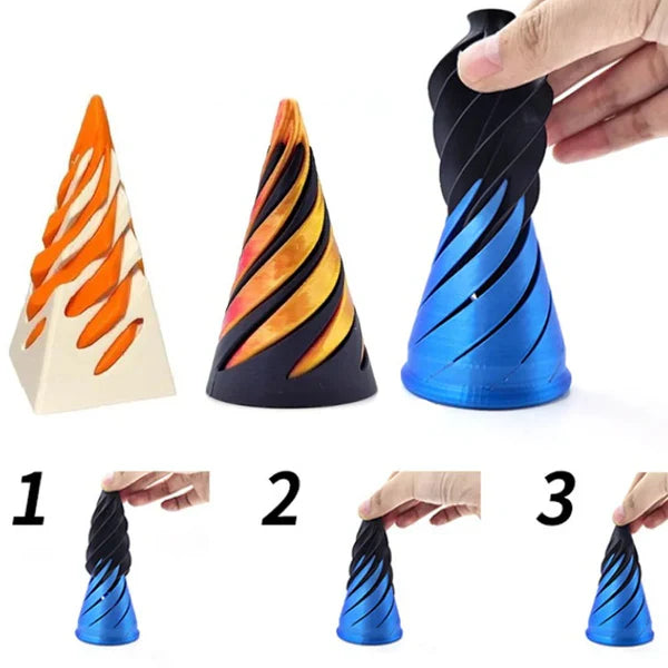 3D Printed Helix Screw Fidget Toy – Satisfying Stress Relief Spinner for Adults & Kids