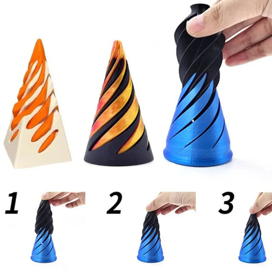 3D Printed Helix Screw Fidget Toy – Satisfying Stress Relief Spinner for Adults & Kids