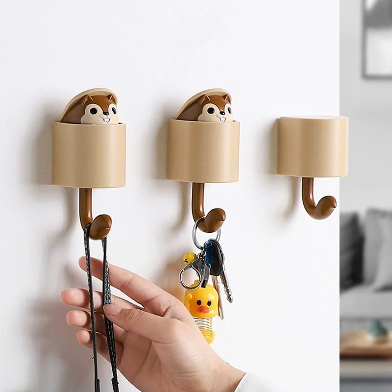 Adhesive Cartoon Cat Hooks