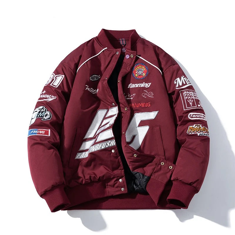 Letter Embroidery Autumn Winter Jacket – Warm Streetwear Style