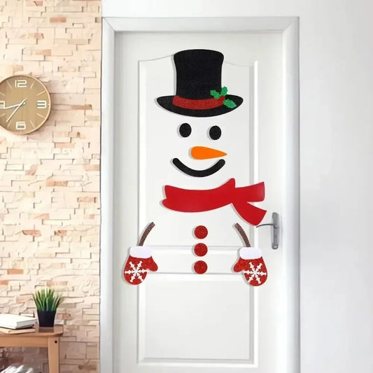 Christmas Door & Window Stickers – Festive Wall Decals for Holiday Home Decoration