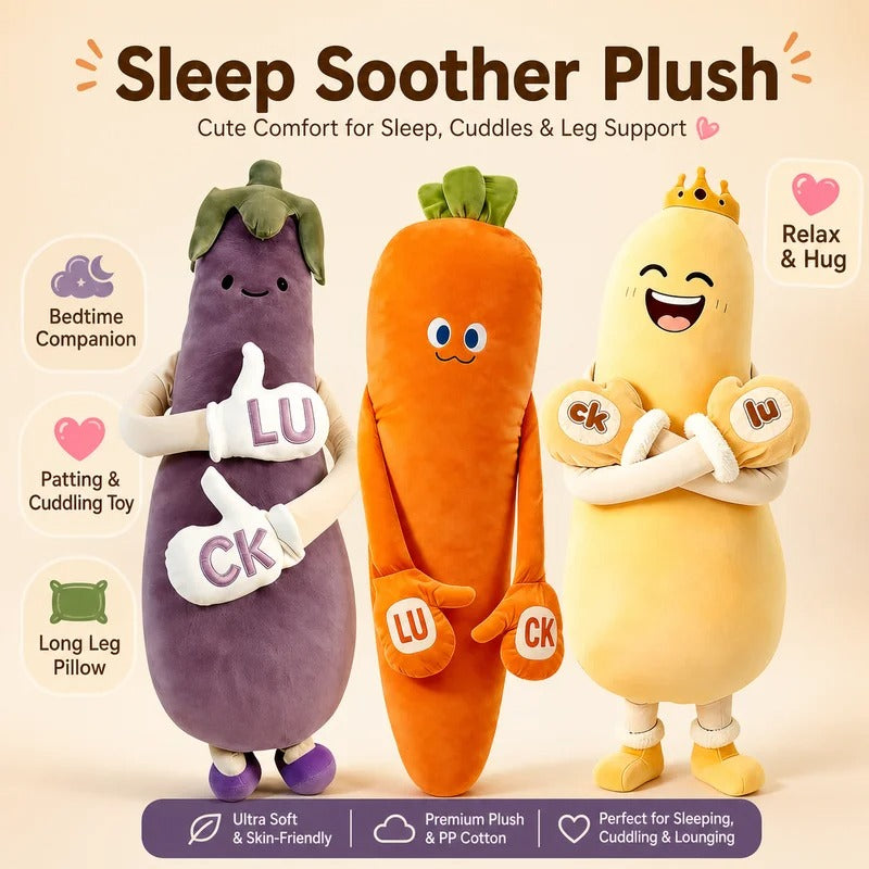 Sleep Companion Long Pillow Doll – Soft Plush Soothing Patting Toy | Leg Support Body Pillow for Adults