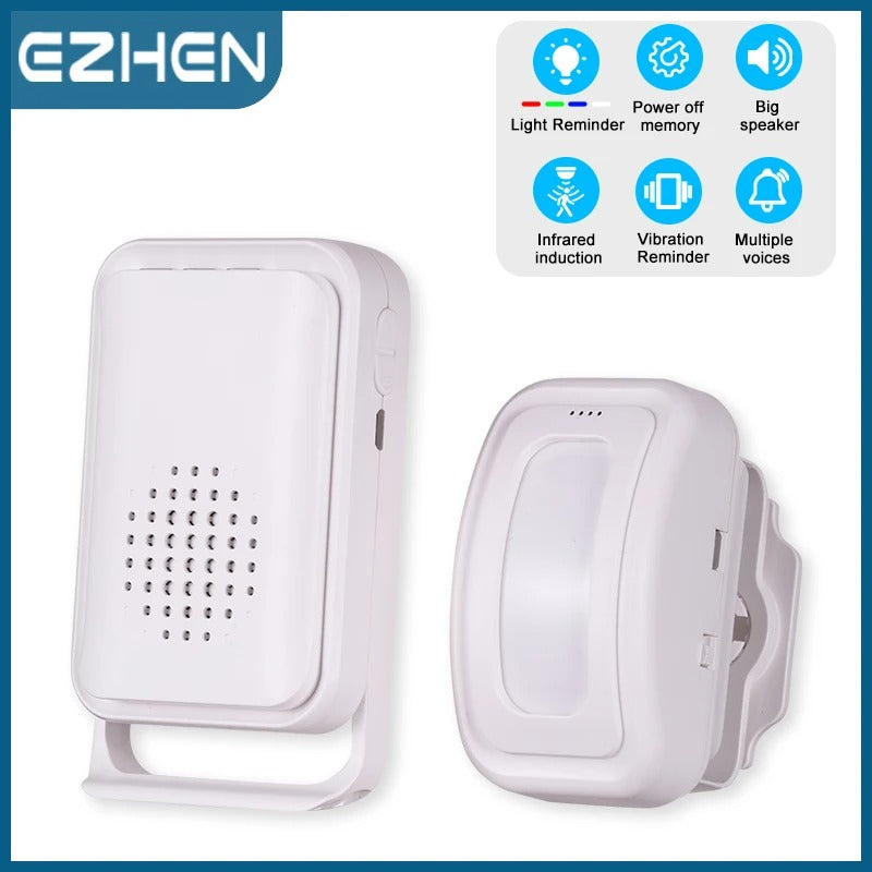 Wireless PIR Motion Sensor Doorbell – 36 Chimes, Welcome Alert & Split Induction Design
