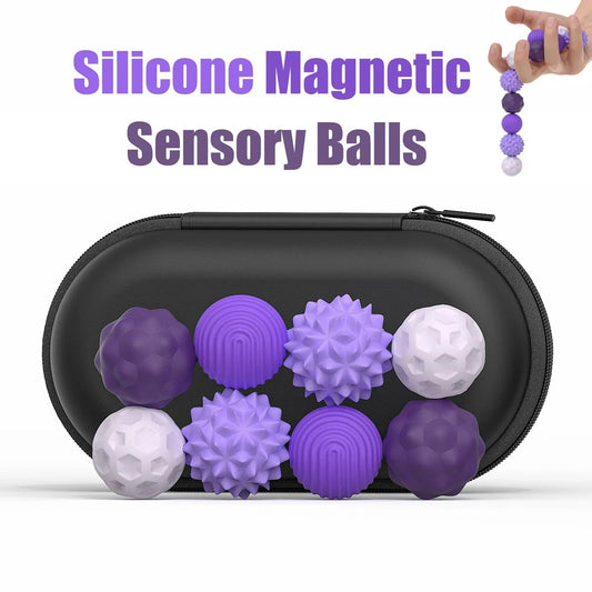 Silicone Magnetic Sensory Balls Fidget Toy | Stress Relief & Focus Aid