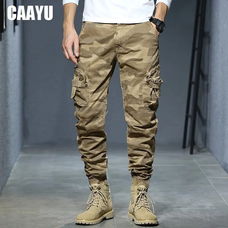 Men’s Cargo Jogger Pants – Casual Hip-Hop Multi-Pocket Streetwear Trousers