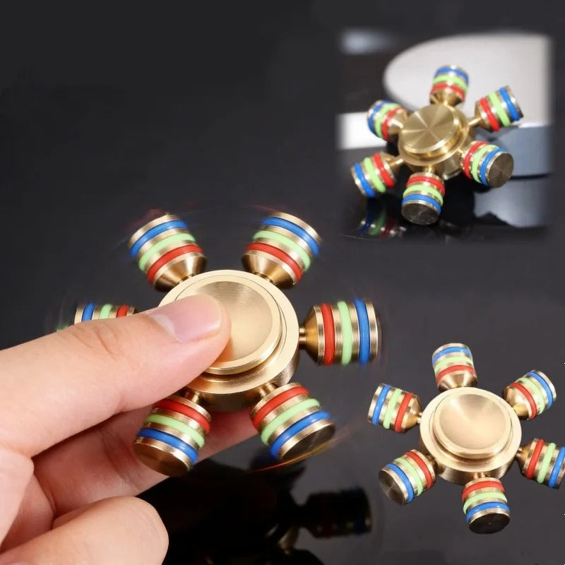 Six Cylinders Fidget Spinner - Stainless Steel Hand Spinner