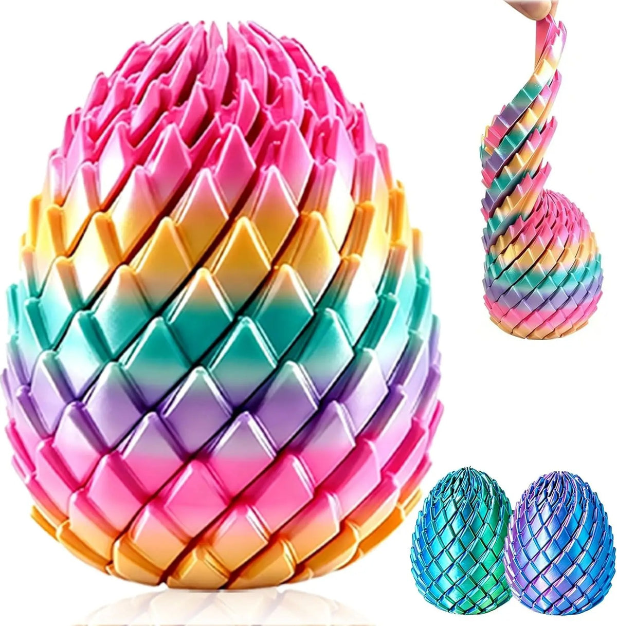 Twisty Fidget Egg – 3D Printed Sensory Desk Toy