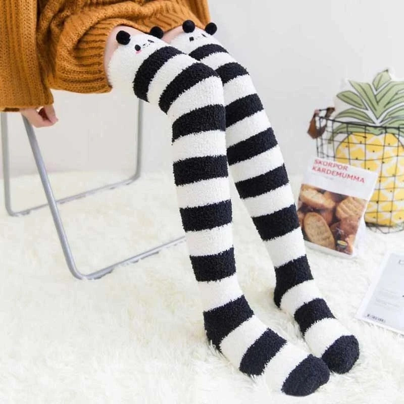Women & Girls Knee Length Coral Fleece Warm Socks