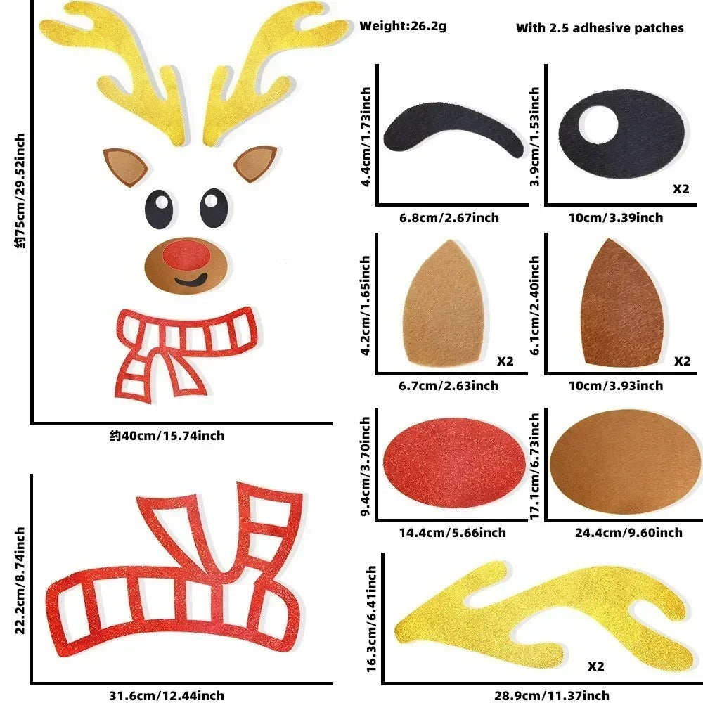 Christmas Door & Window Stickers – Festive Wall Decals for Holiday Home Decoration