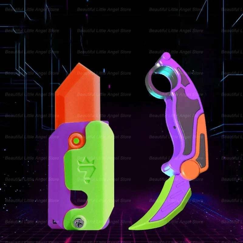 3D Printed Gravity Claw Knife Toy – Stress Relief Fidget Toy