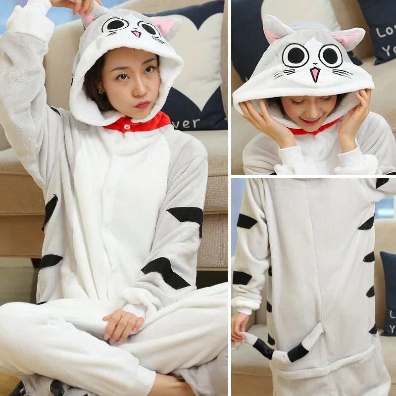 Rainbow Unicorn Kigurumi Onesie – Adorable Hooded Animal Pyjama Costume for Adults & Kids