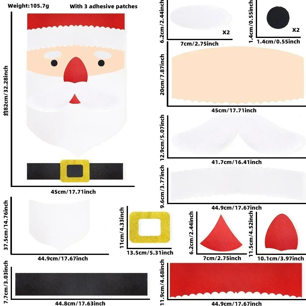 Christmas Door & Window Stickers – Festive Wall Decals for Holiday Home Decoration