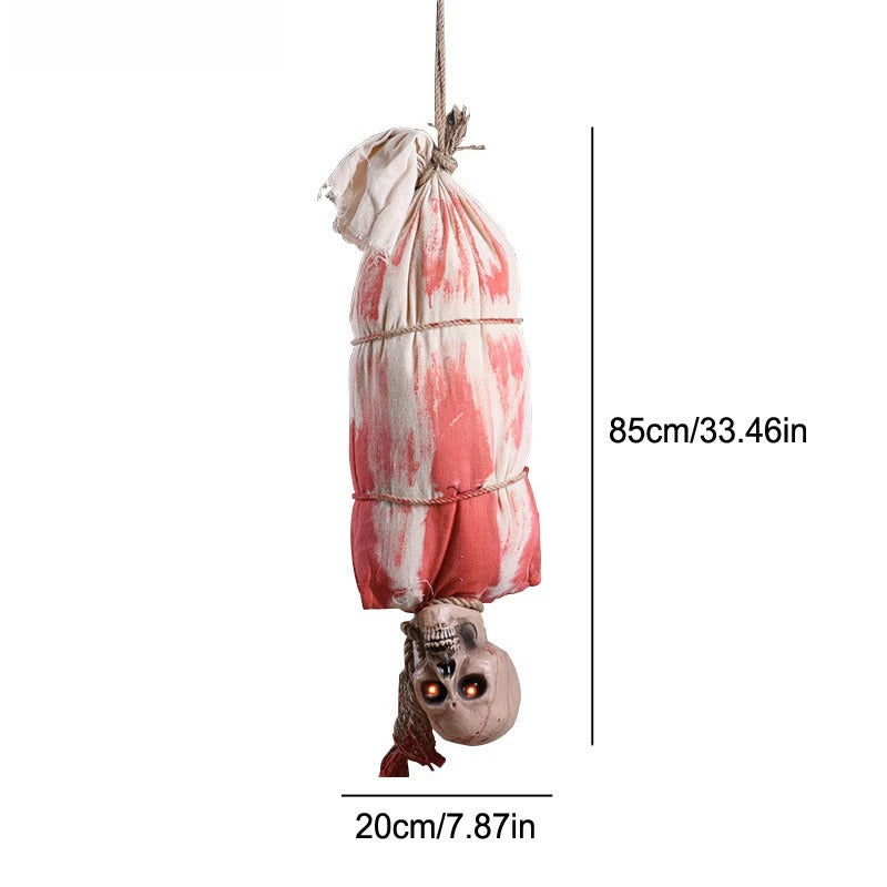 Halloween Hanging Decoration with Light-Up Eyes – Outdoor Yard Haunted House Party Prop