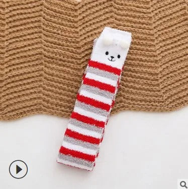 Women & Girls Knee Length Coral Fleece Warm Socks
