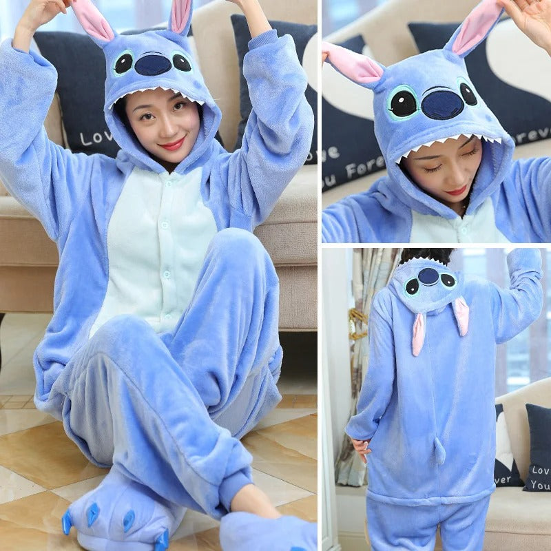 Rainbow Unicorn Kigurumi Onesie – Adorable Hooded Animal Pyjama Costume for Adults & Kids
