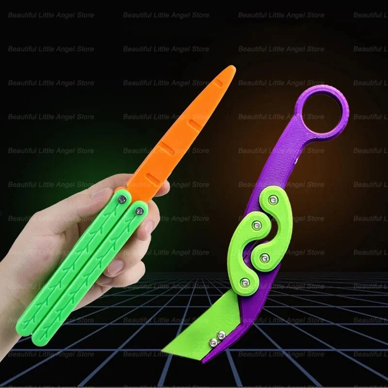 3D Printed Gravity Claw Knife Toy – Stress Relief Fidget Toy