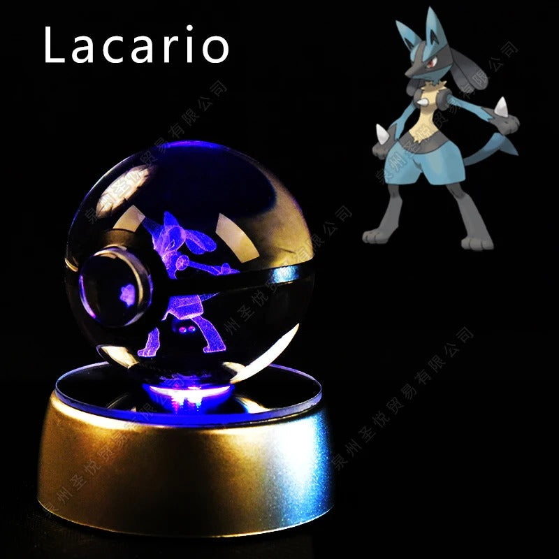 Pokémon 3D Crystal Ball Night Light with Colour-Changing LED Base