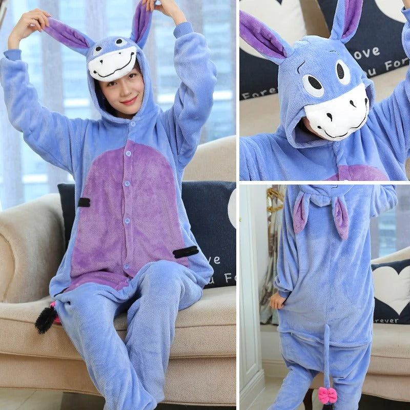 Rainbow Unicorn Kigurumi Onesie – Adorable Hooded Animal Pyjama Costume for Adults & Kids