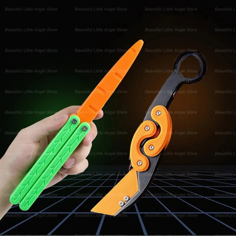 3D Printed Gravity Claw Knife Toy – Stress Relief Fidget Toy
