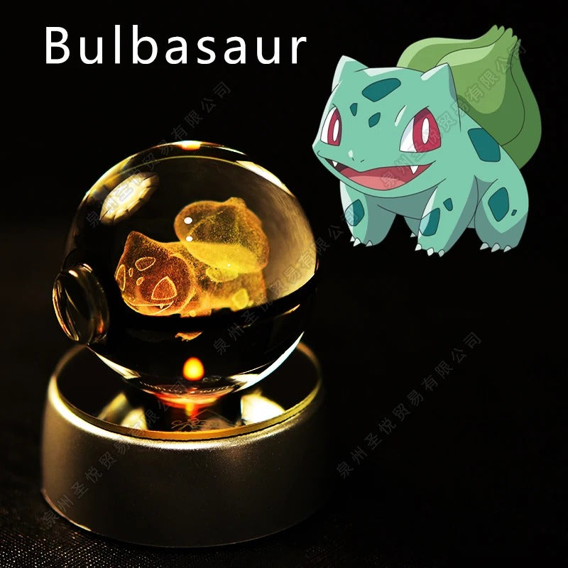 Pokémon 3D Crystal Ball Night Light with Colour-Changing LED Base