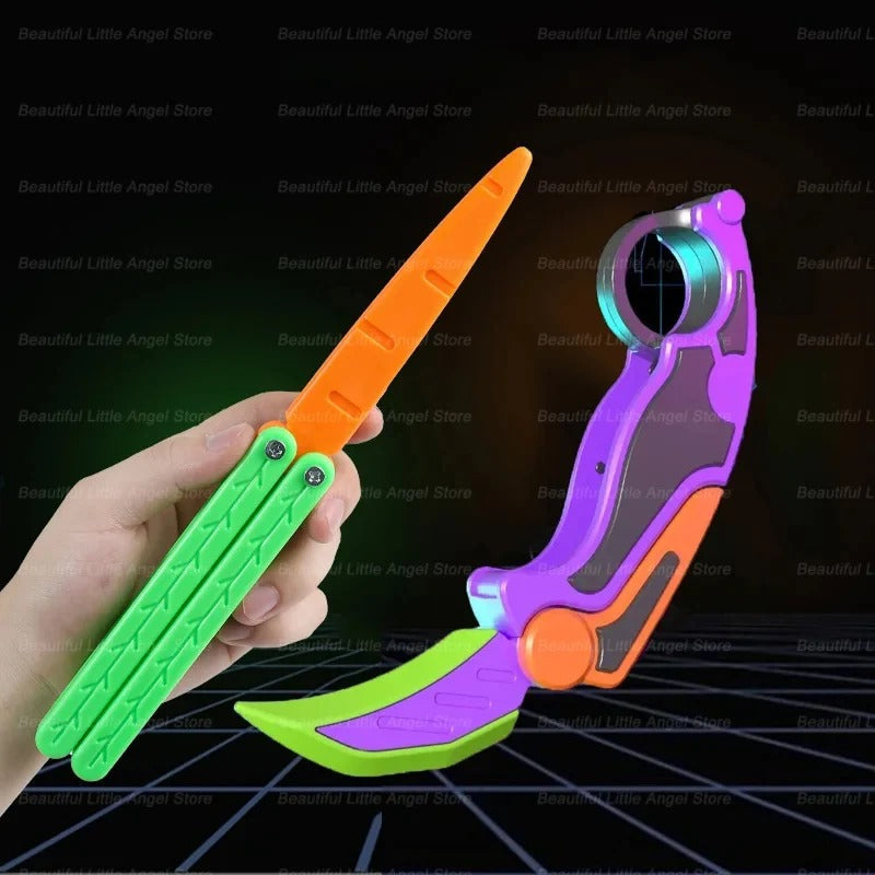 3D Printed Gravity Claw Knife Toy – Stress Relief Fidget Toy