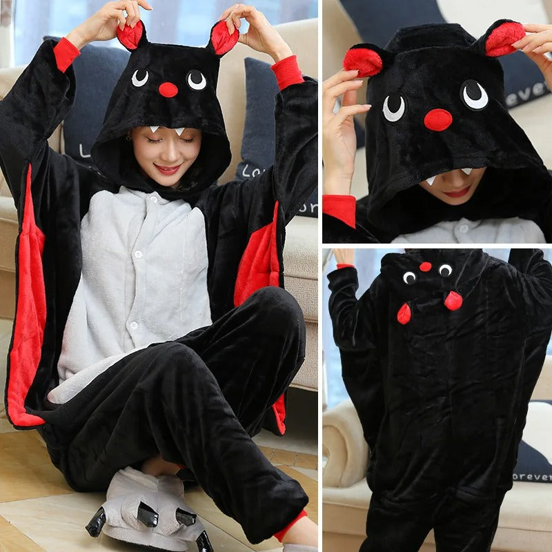 Rainbow Unicorn Kigurumi Onesie – Adorable Hooded Animal Pyjama Costume for Adults & Kids