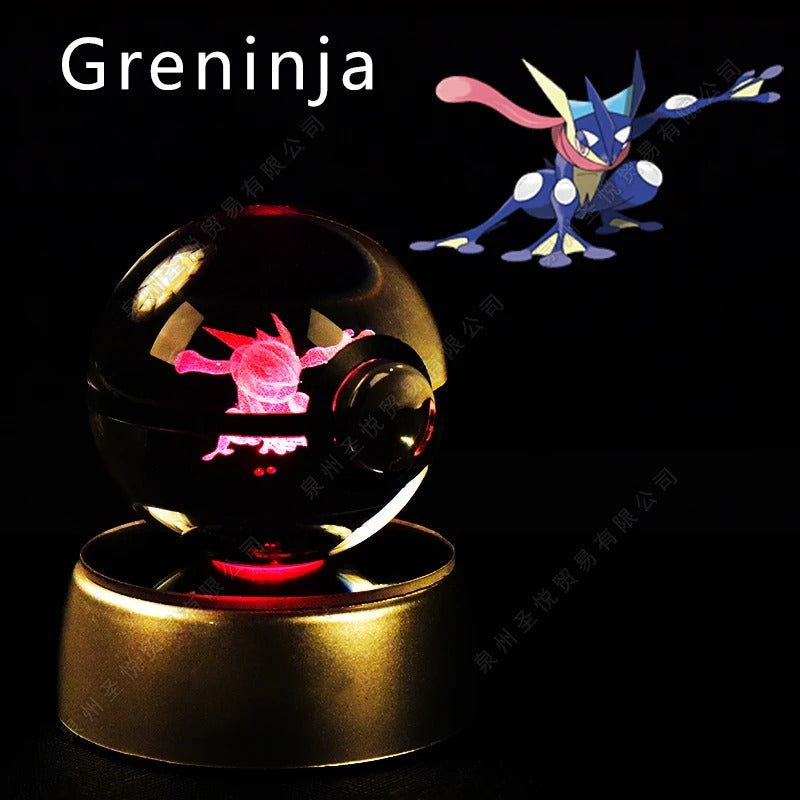 Pokémon 3D Crystal Ball Night Light with Colour-Changing LED Base