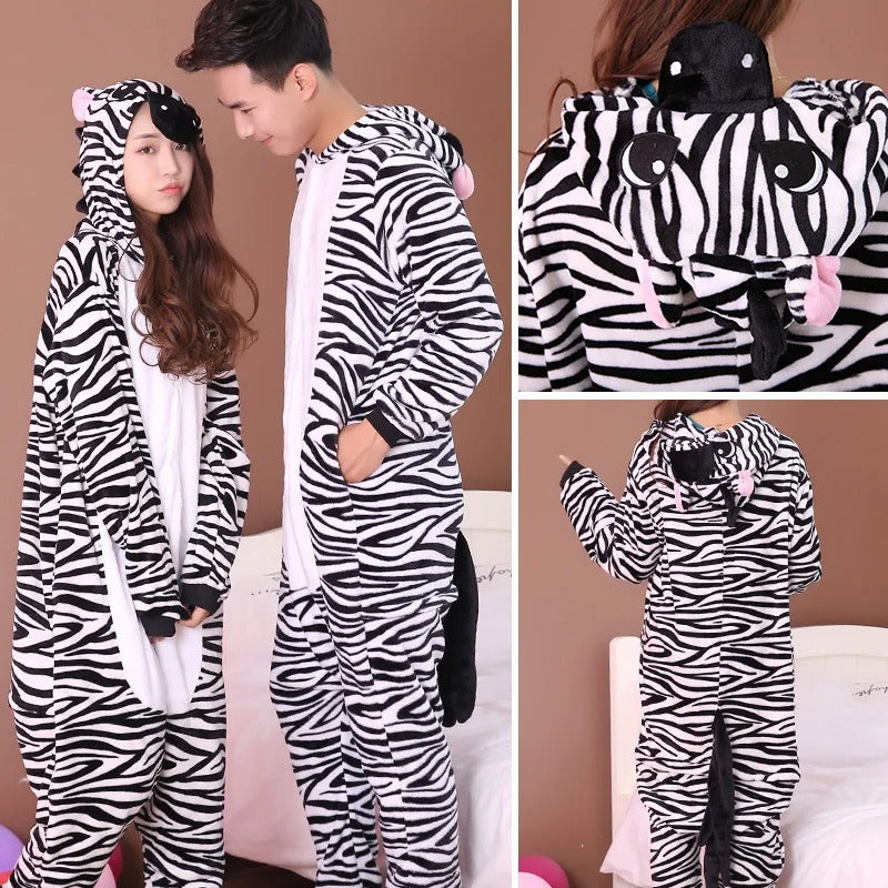 Rainbow Unicorn Kigurumi Onesie – Adorable Hooded Animal Pyjama Costume for Adults & Kids