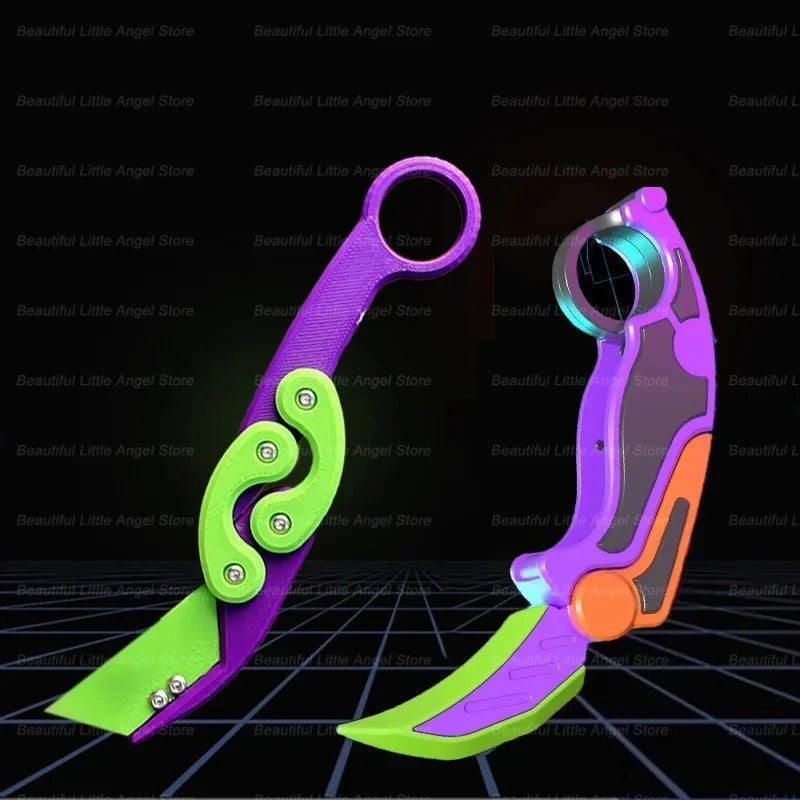 3D Printed Gravity Claw Knife Toy – Stress Relief Fidget Toy