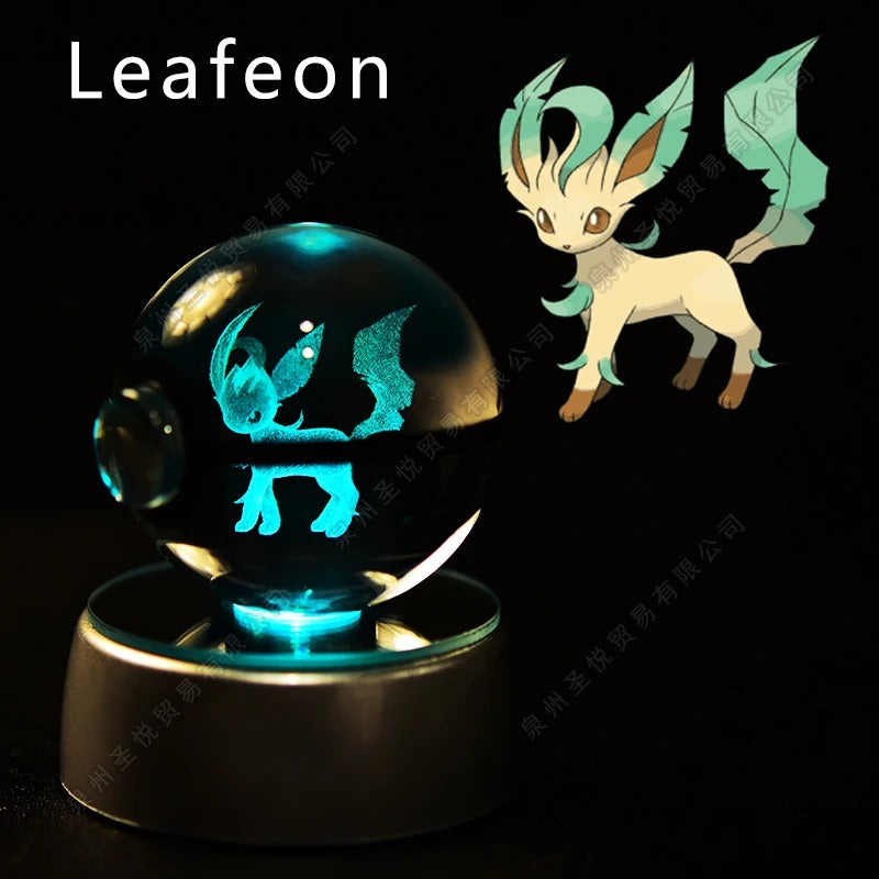 Pokémon 3D Crystal Ball Night Light with Colour-Changing LED Base