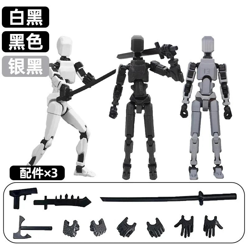 13-Joint Poseable Robot Figure – 14cm DIY Model Kit