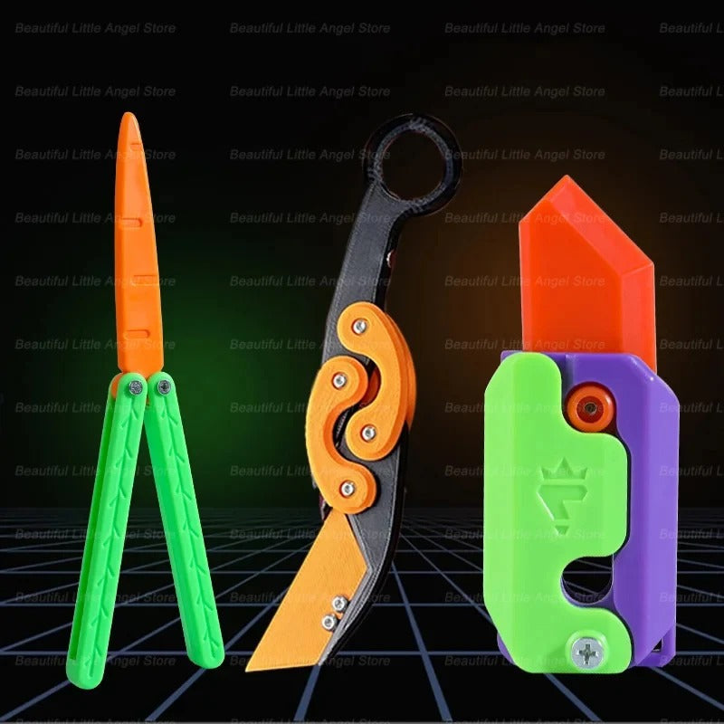 3D Printed Gravity Claw Knife Toy – Stress Relief Fidget Toy