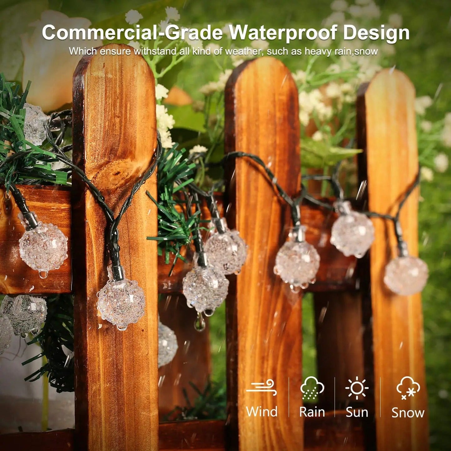 Solar LED Outdoor Fairy String Lights – 20 to 100 LED IP65 Waterproof Garden & Patio Lamps