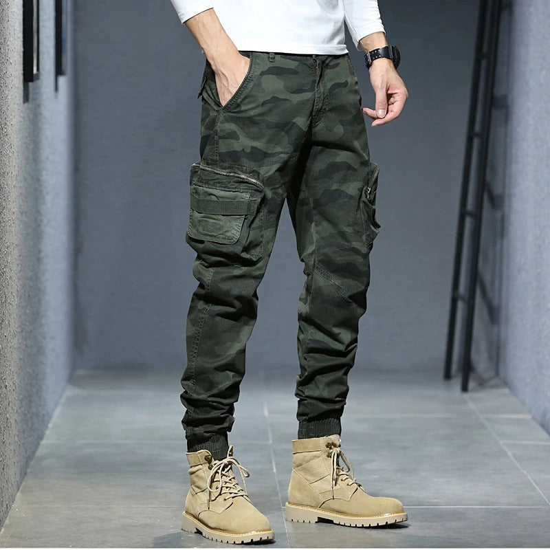 Men’s Cargo Jogger Pants – Casual Hip-Hop Multi-Pocket Streetwear Trousers