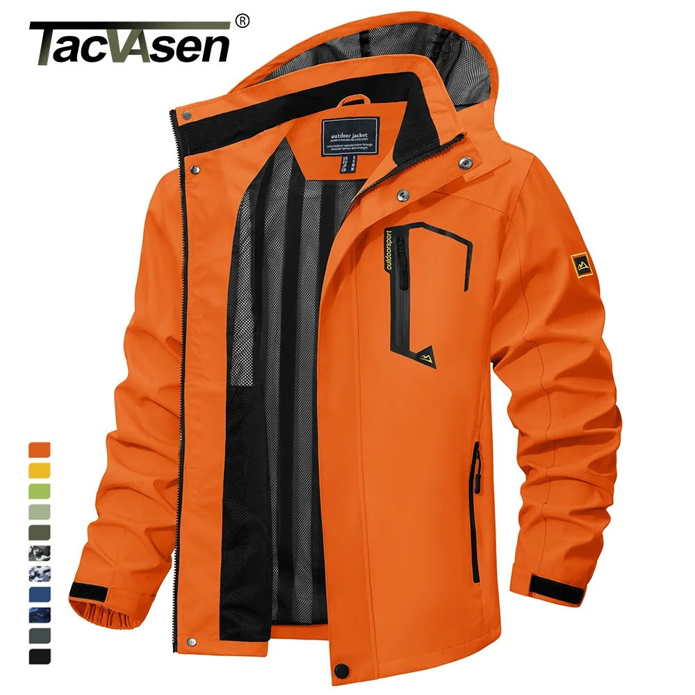 Men’s Waterproof Rain Jacket – Mesh Lined Lightweight Windproof Outdoor Coat