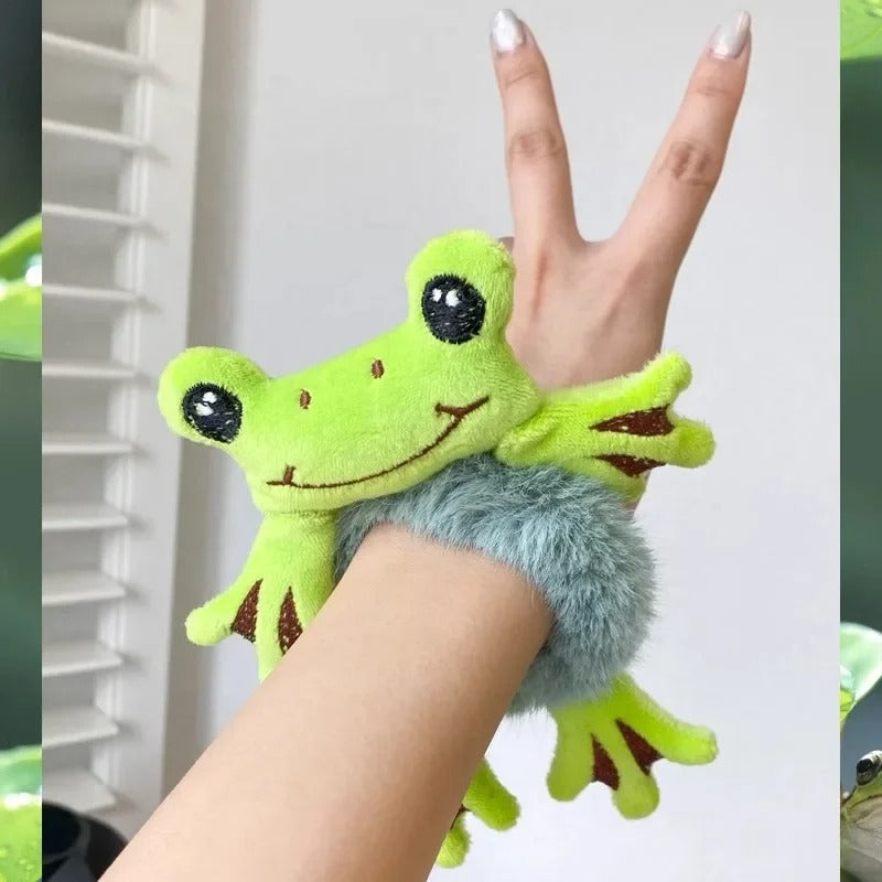 Frog Plush Hair Circle | Cute Scrunchie Wristband Toy for Girls