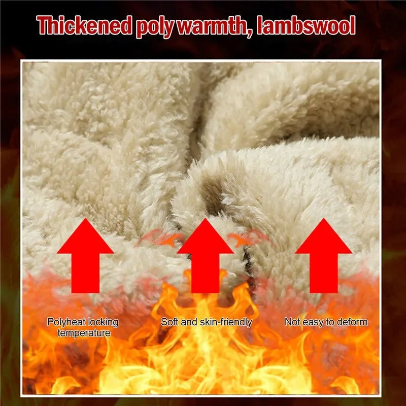 Men’s Winter Fleece Sweatpants – Plush Thick Lambswool Thermal Trousers for Cold Weather