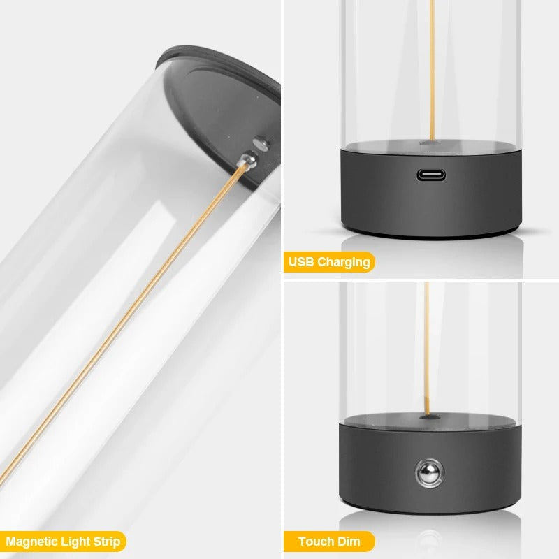 Cordless Portable LED Magnetic Table Lamp – Rechargeable Wireless Desk Light for Home & Office